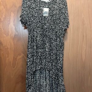 Maurices Black and White High Low Dress